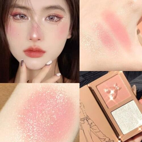 Xixi Floating Ginger Glitter Powder Repairing Palette Natural Three-dimensional Highlight Brightening Blush Eyeshadow Palette