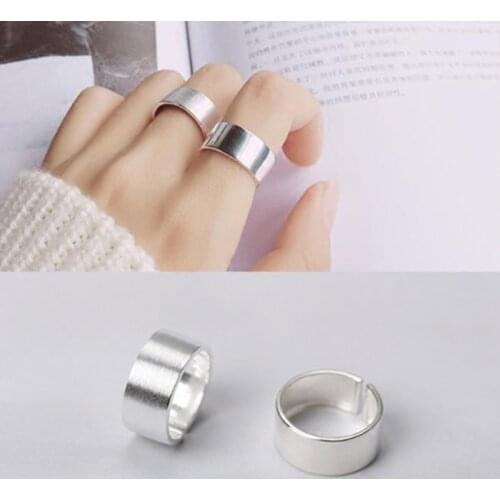 Bohemian Vintage Silver Color Shiny Punk Rings for Women Bijoux Fashion Adjustable Size Finger Rings Anillos Mujer