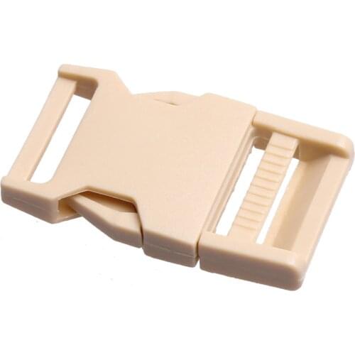 10pcs/lot 1" 25mm Wide Khaki Contoured Side Release For Paracord Bracelet Plastic Buckle