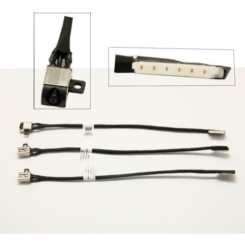 10pcs/lot Laptop DC Jack with Cable For Dell Inspiron 15 5565 5567 DC Power Jack 0R6RKM DC Power Socket
