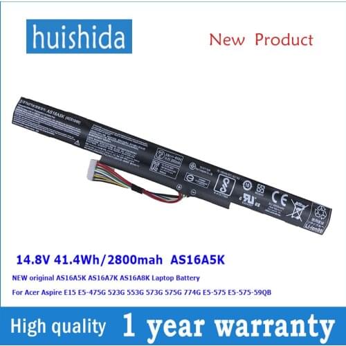 14,8 V 41.4Wh AS16A5K New original laptop battery for Acer Aspire E15 E5-475G 523G 573G 575G 774G 553G 2800 mah series