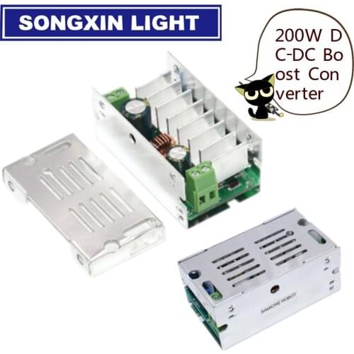 SONGXIN LIGHT 200W DC-DC Boost Converter 6-35V to 6-55V 10A Step Up Voltage Charger Power with Shell