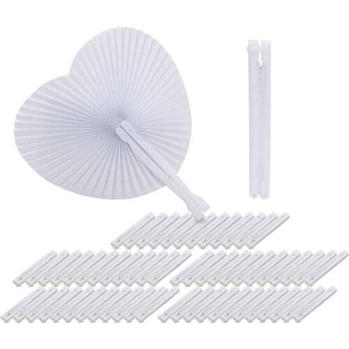 60pcs Fan White Paper Round Heart Deco Decoration Wedding Party Gift for Guests Anniversary Wedding Bapteme DIY Party wall deco