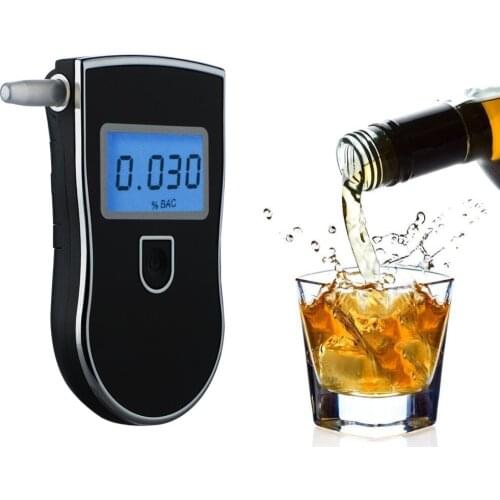 AT818 Professional Alcohol Tester Police LCD Display Digital Breath Quick Response Breathalyzer for the Drunk Drivers