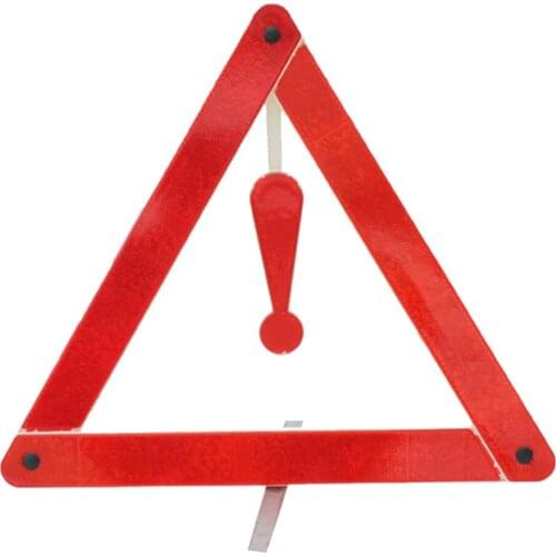 Car Stop Sign Tripod Road Flasher Triangle Emergency Warning Sign Foldable Reflective Safety Roadside Lighting