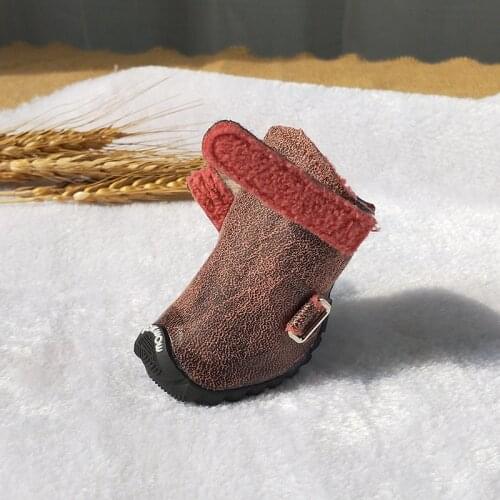 Dog Shoes for Autumn and Winter Teddy Snow Boots Small Dog Plus Velvet Padded Warm Shoes Dog Accessories
