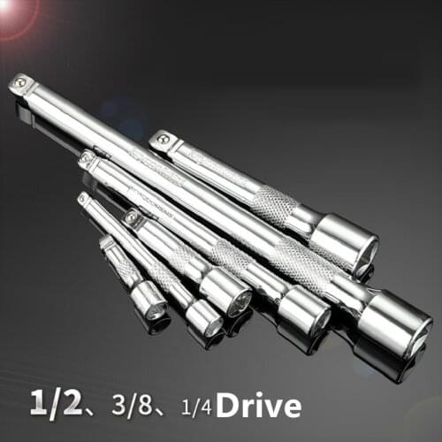 1/4" 3/8" 1/2" Drive Socket Wrench Extension Bar CRV Ratchet Socket Torque Wrench Connection Hand Tool Long Extender Bar Set