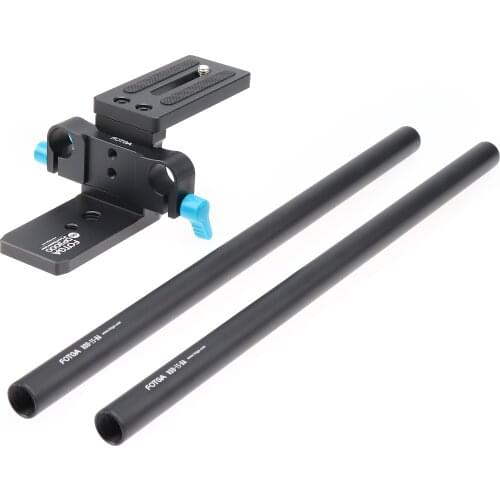 FOTGA DP3000 15mm Rail Rod Support Baseplate Mount For A7 A7R A7III A7RS GH4 GH5 GH6 A6500 BMPCC 1/4" & 3/8" tripod