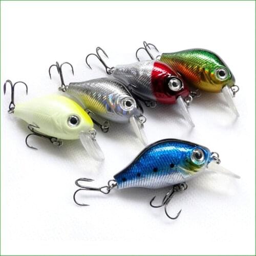 L005B Multicolor Crankbait Fishing Lure 55mm/8g/1m Artificial Crank Hard Bait Topwater Minnow Fishing Wobblers