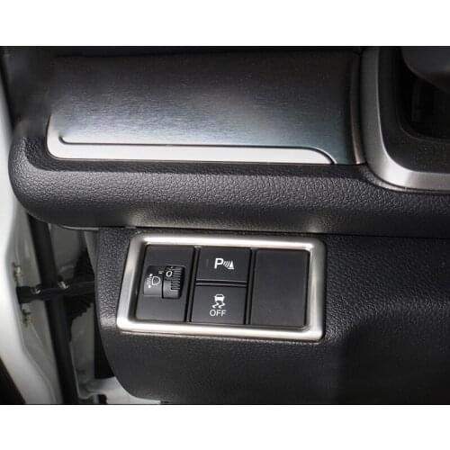 Lsrtw2017 Car Headlight Switch Adjust Esp Button Frame Trim for Honda Civic 2016 2017 2018 2019 2020 2021 10th type r Auto