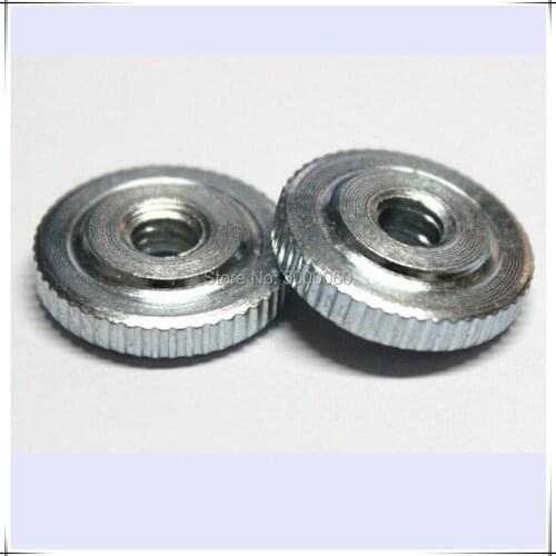 M8 Zinc Plated Galvanized Steel Knurled Thumb Thin Nuts 50pcs/lot