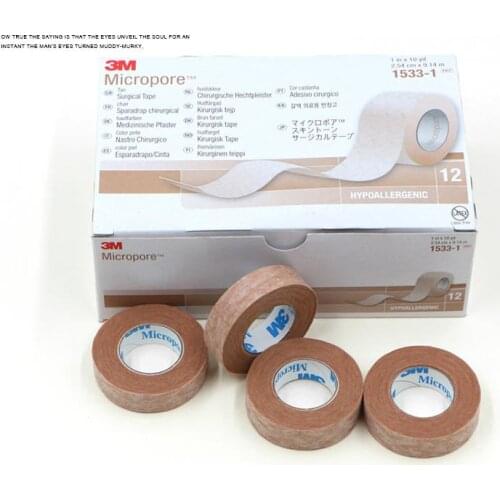 3M medical flesh skin paper tape microporous breathable hypoallergenic double eyelid plastic consumables breathable wide tape