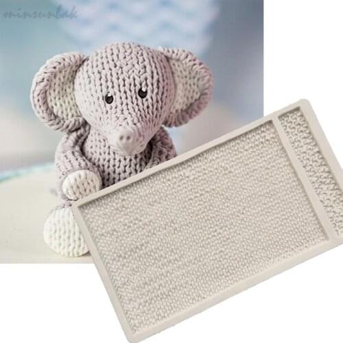 Minsunbak Cake Tools Knitted Silicone Mould Fondant Cake Decoration Tool Sugarcrafts Party Chocolate Gumpaste Baking Tools