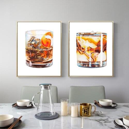 Mojito Juice Beer Poster Cafe Bar Pub Wall Decor Modern Minimalist Canvas Print Painting Chic Home Decoration Pictures