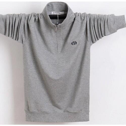 Men Long Polo Shirt Stand Soild Color Designer Tees Slim Fit Loose Casual Cotton Soft Polo Shirts Embroidery Male Plus Size 5XL