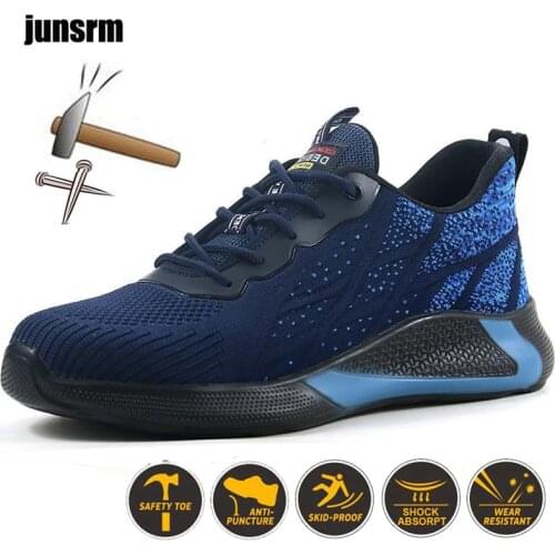 Safety shoes mens lightweight breathable sports work shoes anti-piercing and anti-smashing foot protection work boots