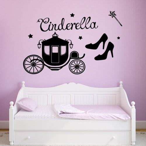 Cinderella Wall Sticker Removable Wall Stickers Decor Diy Wallpaper For Living Room Bedroom Decoration Murals