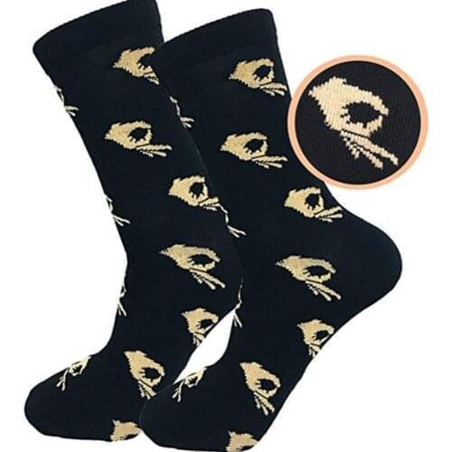 Mounchain 1 pair Unisex adult skiing cycling socks winter Warm Stock Cool Printing Cotton Leisure long Socks free size