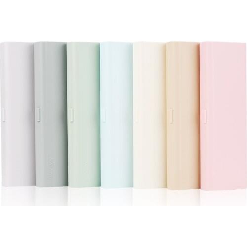 Macarons Pen Case New Color Simple Matte Pupils Cute Little Fresh Plastic Pencil Case