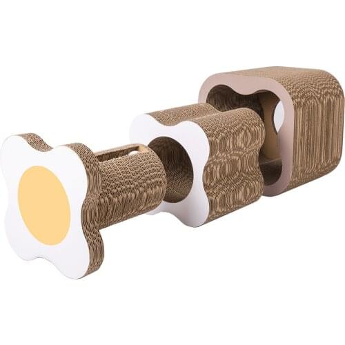 Original egg flower cat scratch board combination corrugated paper tunnel cat toy scratch-resistant cat claw board