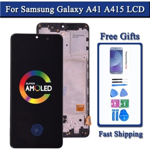 Super Amoled Display For Samsung Galaxy A41 A415 LCD Touch Screen Digitizer Assembly Replacement Part For SM-A415F SM-A415F/DS