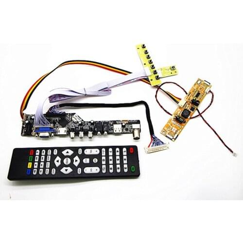 TV+HDMI+VGA+AV+USB+AUDIO TV LCD driver board 21.5" M215HGE-L21/23 LM215WF4 M215HW01 VB 1920*1080LCD controller board DIY kits