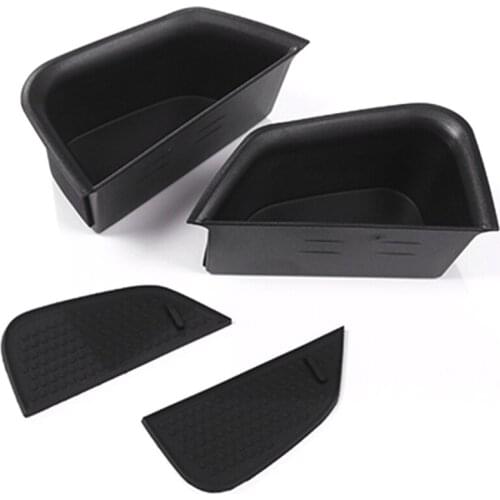 Front Door Handle Armrest Container Tray Storage Box with Non-Slip Mat for Alfa Romeo Giulia 2017 Car Accessories