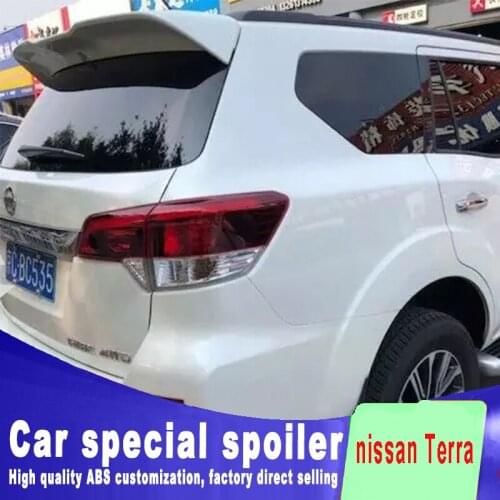 Terra big ABS material high quality rear window roof wings spoiler for nissan Terra 2018 spoiler by primer paint or DIY color