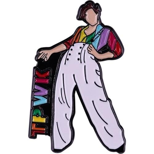 LGBT Badge Brooch Treat People With Kindness Black Plating Enamel Button Lapel Pins Fashion Gifts for Friend Party Accessory NEW