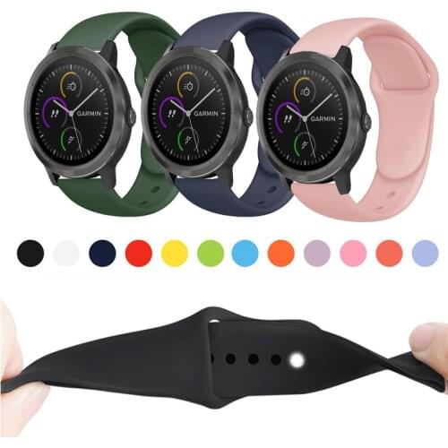 For Xiaomi Huami 18mm 70Mai GarmimActive S/Move 3s/Venu 2S 20mm Amazfit GTS 2E/GTS 2 22mm Vantage M/M2/S/S Pro Silicone strap