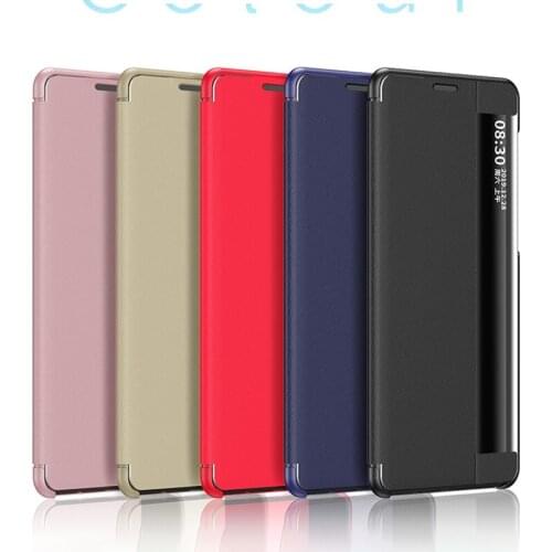 Sleep Wake Up Window Flip Case for Samsung Galaxy S10 E Plus S10E S 10 S10Plus + Shockproof Clear Smart View Leather Back Covers