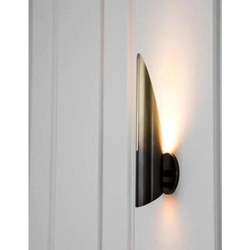 Modern Parlor Led Wall lamp Setting wall Bedside Wall Light Fixtures Black/Gold Body Aisle Bedroom Wall Deco Nordic Luminaire