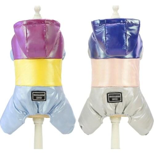 Thickening Warm Jacket Waterproof Hooded Jumpsuit For Dogs Puppy Pet Dog Hooded Dog Jacket Jumpsuits Clothing Overalls