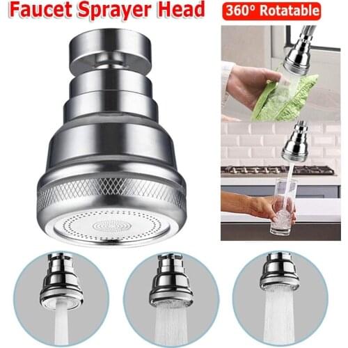 360 Rotatable Tap Moveable Kitchen Faucet Sprayer Head High Pressure Faucet Booster Faucet Attachment