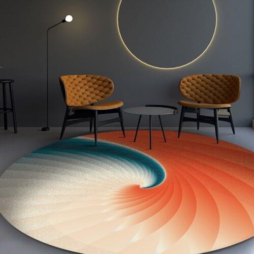 High-quality Nordic Geometric Color Round Carpets For Living Room Bedroom Area Rug Large Size Office Hotel Home Decor Mat/Carpet