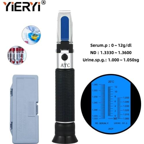 Yieryi Urine/Serum Protein Refractometer ATC Clinical Medical Physiological Fluid Concentration Meter Refractive with The Box