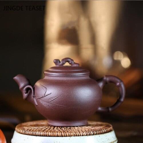 Yixing Tea Pot Purple Clay Teapot Handmade Beauty Kettle Raw ore purple mud Teaware Tea Ceremony Customized gift Authentic 270ml