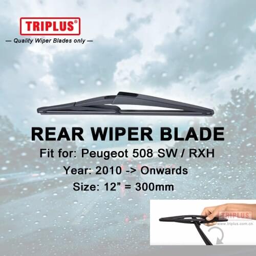Rear Wiper Blade for Peugeot 508 SW (2010-Onwards) 1pc 12" 300mm,Car Rear Windscreen Wipers,for Back Window Windshield Blades