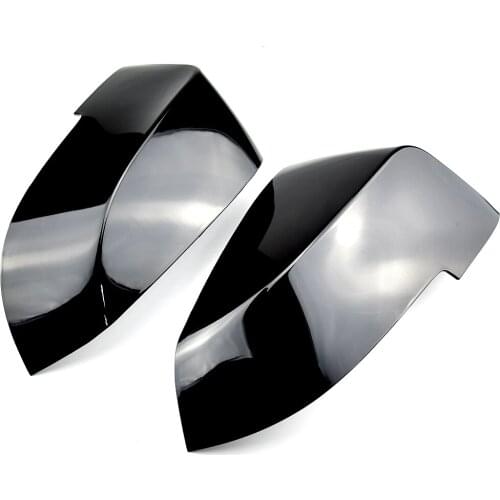 2pcs Replacement Shell Rearview Side Carbon Fiber Pattern Mirror Cover Caps for BMW F10 F11 F18 F07 F06 F12 F13 F01 F02 2013-17