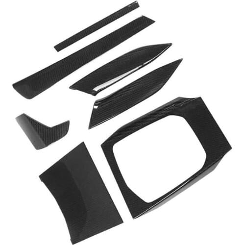 Car Mirror car styling Car Interior Trim Kit Carbon Fiber Cover for Door Handle Dash Gear Box Panel Fit for 3