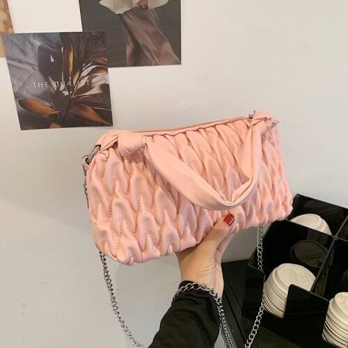 Soft PU Leather Underarm Baguette Crossbody Bag for Women 2021 Solid Color Shoulder Purses and Handbags Female Travel Fashion