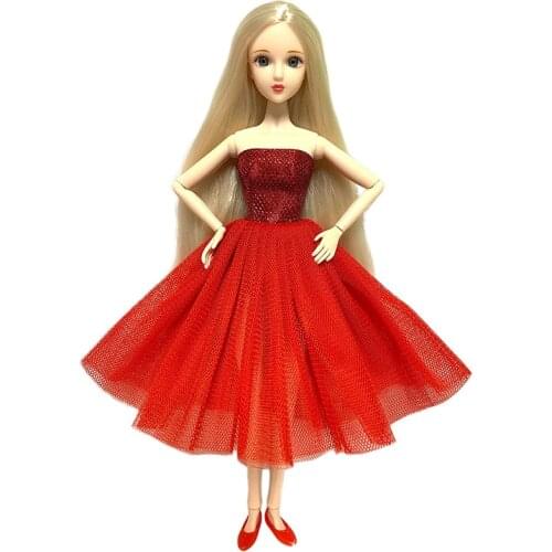 1/6 Scale Xinyi Doll Body Chinese Girl White Skin Fashion Queen Beautiful Red Dress Cool Female Dolls