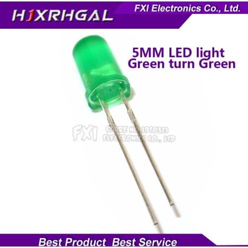 100pcs Green light-emitting Green turn Green 5mm led new original