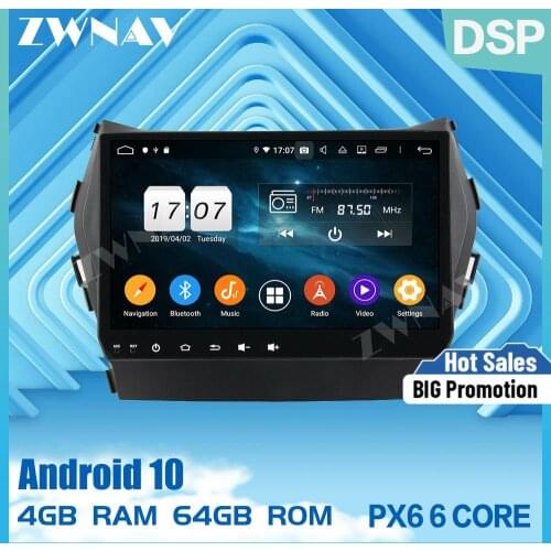 2 din IPS screen Android 10.0 Car Multimedia player For Hyundai IX45 Sante Fe 2014-2018 BT radio audio stereo GPS navi head unit