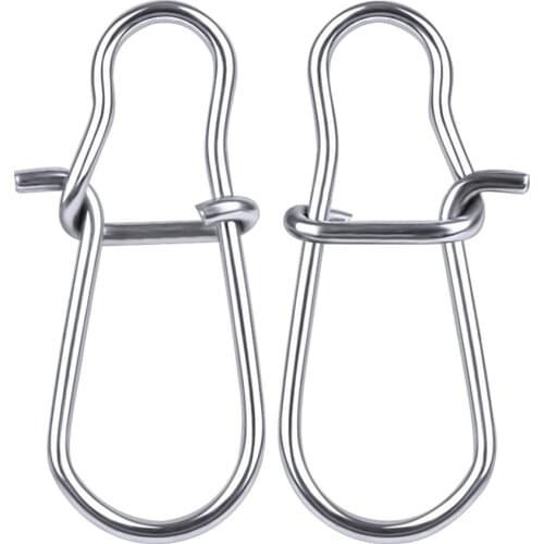 25pcs NiceFastlock Snap Fishing Barrel Swivel safety snap 12mm-33.5mm Swivel Snap 0#-8# fishing swivels