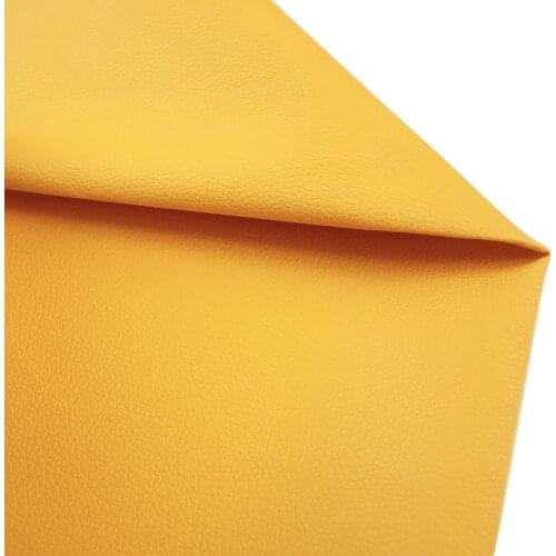 50x140cm golden PU leather fabric small litchi pattern imitation leather sofa car soft bag hard bag manual