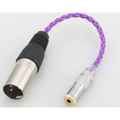Audiocrast HIFI 4pin XLR Balanced Male to 3.5mm Stereo Female Audio Adapter Cable 3.5mm to XLR Balanced Cable Connector
