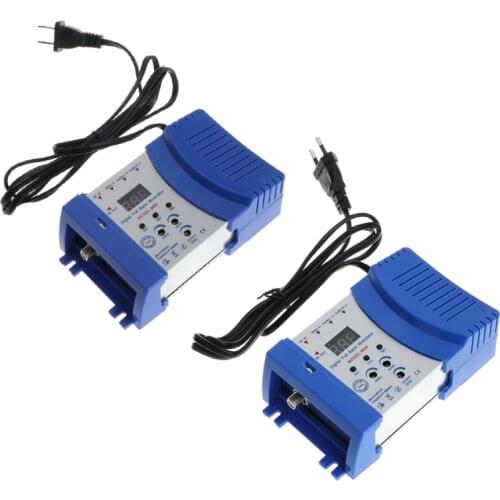 Auto RF Modulator Audio Video TV Converter RHF UHF Signal Amplifier US/EU Plug
