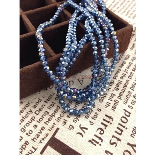 Free Shipping! 8MM Glass Crystal Loose Beads Dark Blue AB Faceted Rondelle Round Beads 2850pcs