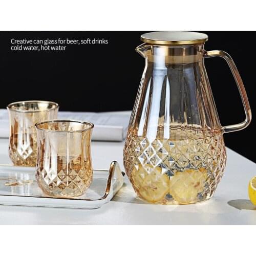Northern Europe heat-resistant glass teapot,High capacity thickened glass，Can be heated，High-quality home tea set, coffee pot